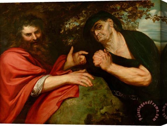 Peter Paul Rubens Democritus And Heraclitus Stretched Canvas Painting / Canvas Art