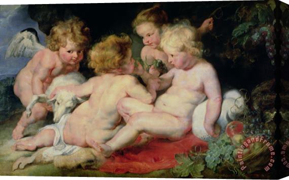 Peter Paul Rubens Infant Christ with John The Baptist And Two Angels, 1615/20 (panel) Stretched Canvas Print / Canvas Art