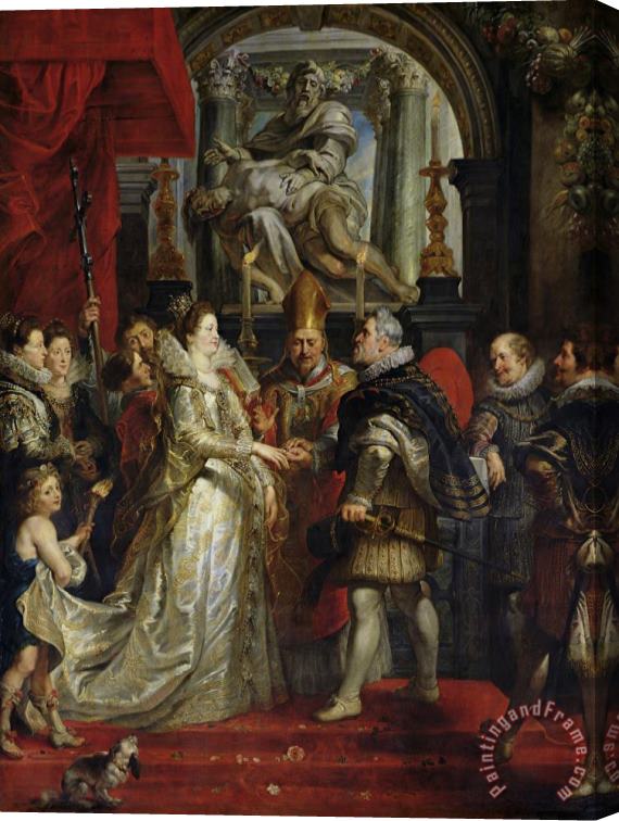 Peter Paul Rubens The Proxy Marriage of Marie De Medici (1573 1642) And Henri IV (1573 1642) 5th October 1600 Stretched Canvas Print / Canvas Art