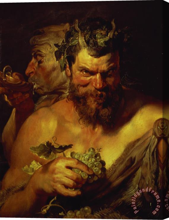 Peter Paul Rubens Two Satyrs Stretched Canvas Painting / Canvas Art