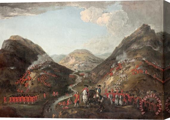 Peter Tillemans The Battle of Glenshiel 1719. Figures Probably Include Lord George Murray, C 1700 Stretched Canvas Painting / Canvas Art
