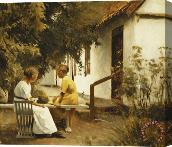 Peter Vilhelm Ilsted In The Garden Stretched Canvas Print / Canvas Art