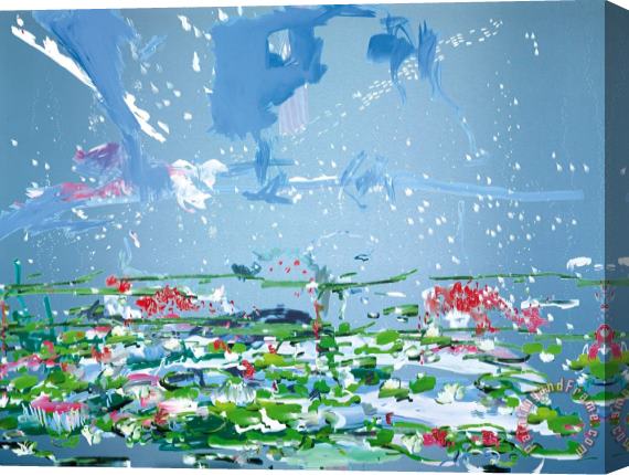 Petra Cortright Metal Canopy Bed Stretched Canvas Print / Canvas Art