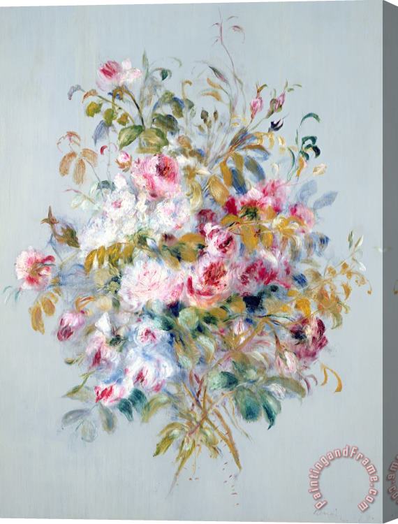 Pierre Auguste Renoir A Bouquet of Roses Stretched Canvas Print / Canvas Art