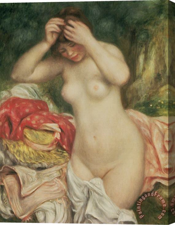 Pierre Auguste Renoir Bather Arranging her Hair Stretched Canvas Print / Canvas Art Pierre Auguste Renoir Bather Arranging her Hair Stretched Canvas Print / Canvas Art