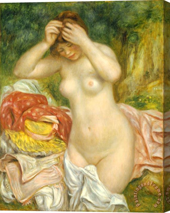 Pierre Auguste Renoir Bather Arranging Her Hair Stretched Canvas Print / Canvas Art Pierre Auguste Renoir Bather Arranging Her Hair Stretched Canvas Print / Canvas Art