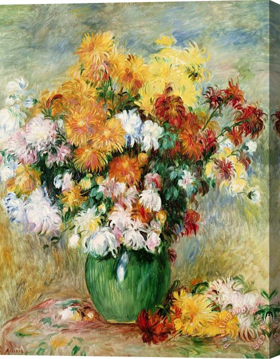 Pierre Auguste Renoir Bouquet of Chrysanthemums Stretched Canvas Print / Canvas Art