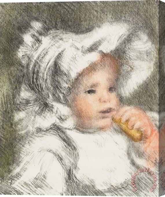 Pierre Auguste Renoir Child With A Biscuit Stretched Canvas Print / Canvas Art