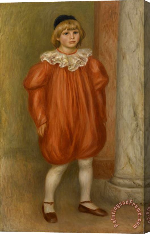 Pierre Auguste Renoir Claude Renoir in Clown Costume Stretched Canvas Print / Canvas Art