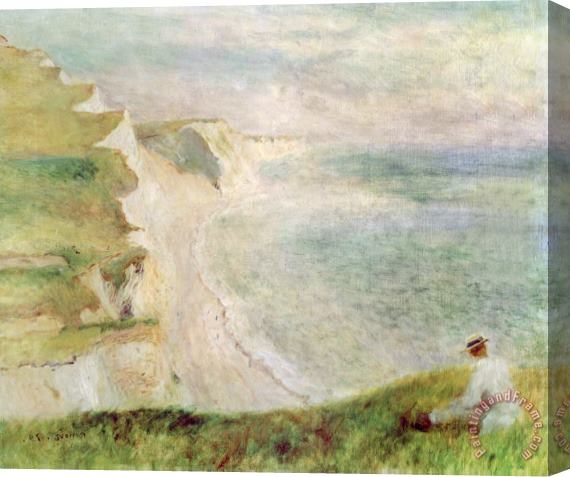 Pierre Auguste Renoir Cliffs at Pourville Stretched Canvas Print / Canvas Art