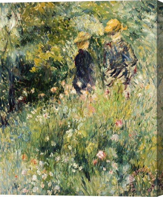 Pierre Auguste Renoir Conversation in a Rose Garden Stretched Canvas Print / Canvas Art