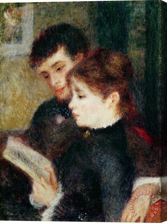 Pierre Auguste Renoir Couple Reading Stretched Canvas Painting / Canvas Art