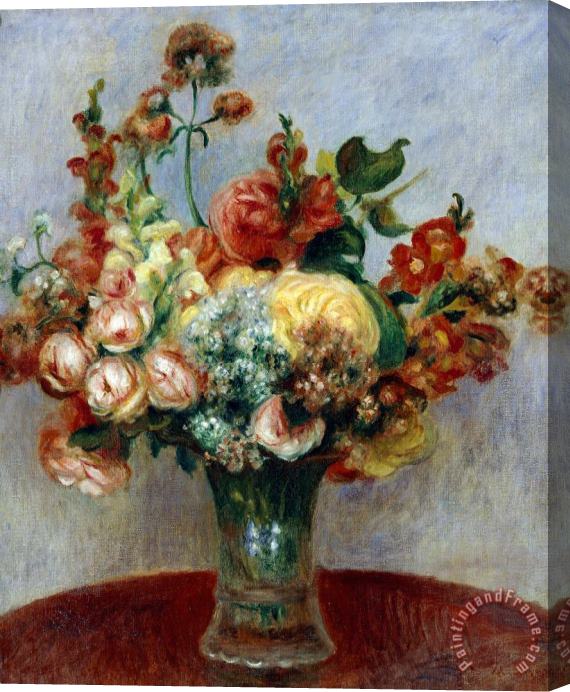 Pierre Auguste Renoir Flowers In A Vase Stretched Canvas Print / Canvas Art