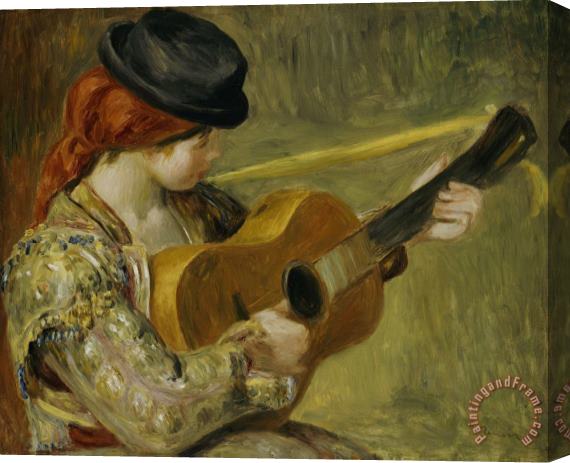 Pierre Auguste Renoir Girl with a Guitar Stretched Canvas Print / Canvas Art