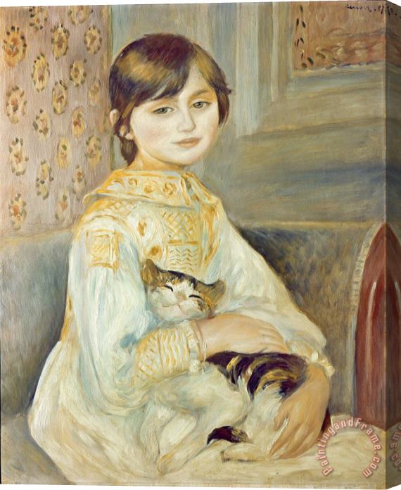 Pierre Auguste Renoir Julie Manet with Cat Stretched Canvas Print / Canvas Art