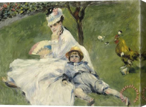 Pierre Auguste Renoir Madame Monet And Her Son Stretched Canvas Painting / Canvas Art