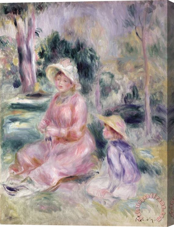 Pierre Auguste Renoir  Madame Renoir and Her Son Pierre Stretched Canvas Painting / Canvas Art