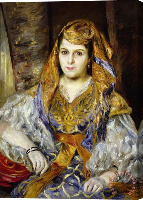 Pierre Auguste Renoir Mme. Clementine Stora in Algerian Dress Stretched Canvas Painting / Canvas Art