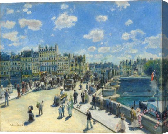 Pierre Auguste Renoir Pont Neuf, Paris Stretched Canvas Painting / Canvas Art