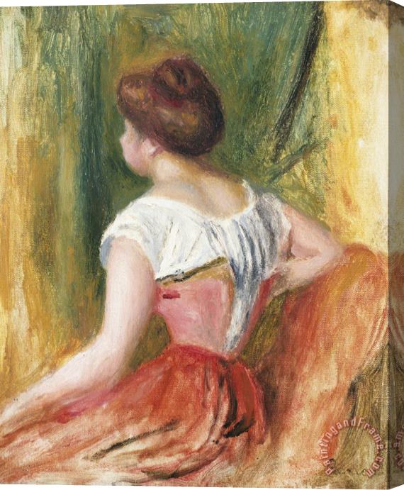 Pierre Auguste Renoir Seated Young Woman Stretched Canvas Print / Canvas Art