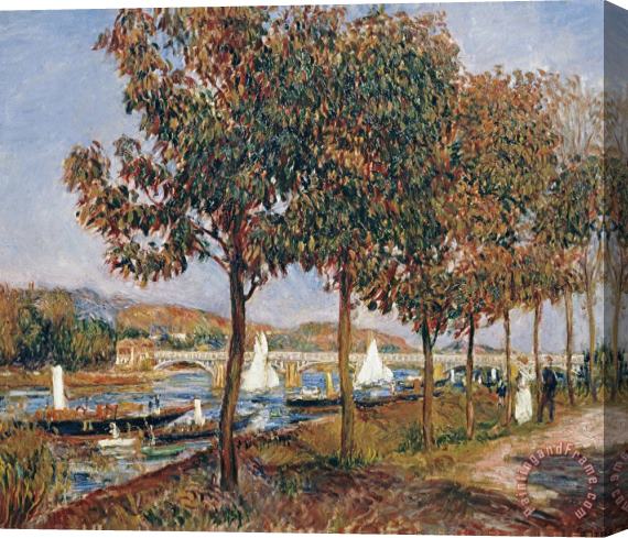 Pierre Auguste Renoir The Bridge at Argenteuil Stretched Canvas Print / Canvas Art