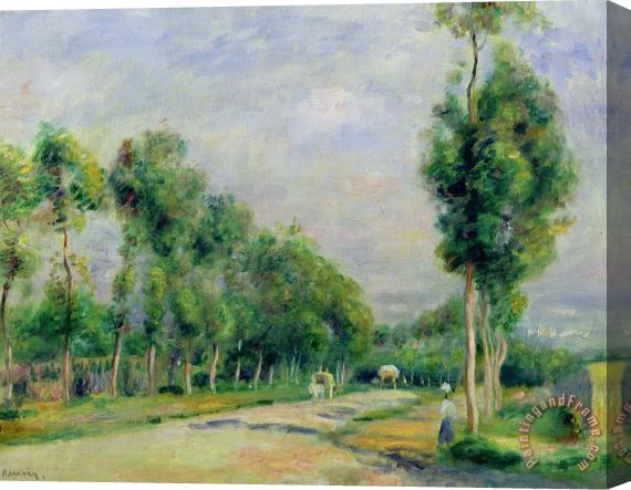 Pierre Auguste Renoir The Road To Versailles At Louveciennes Stretched Canvas Painting / Canvas Art