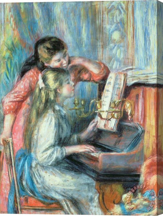 Pierre Auguste Renoir Young Girls at the Piano Stretched Canvas Print / Canvas Art