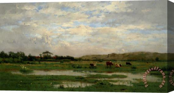 Pierre-emmanuel Damoye Prairies Inondees Pas De Calais Stretched Canvas Painting / Canvas Art