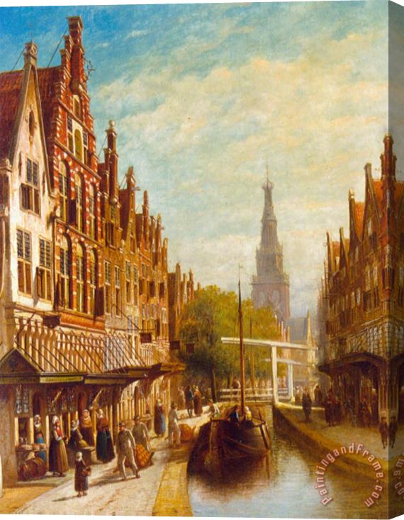 Pieter Gerard Vertin A View of Alkmaar Stretched Canvas Painting / Canvas Art