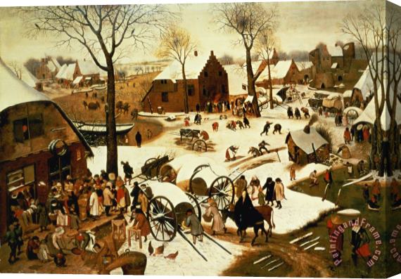 Pieter the Elder Bruegel Census at Bethlehem Stretched Canvas Print / Canvas Art