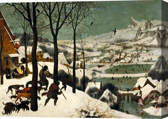 Pieter the Elder Bruegel Hunters in The Snow Winter Stretched Canvas Painting / Canvas Art