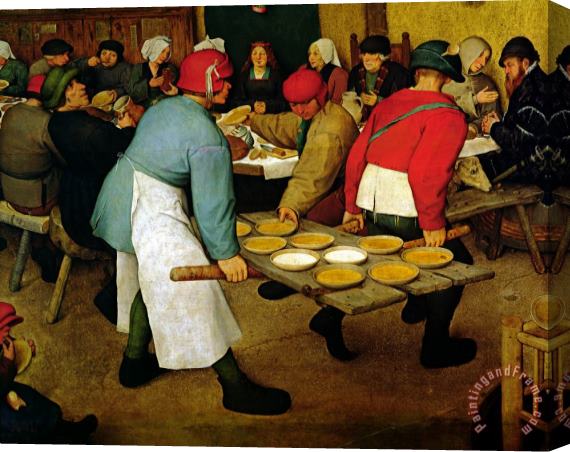 Pieter the Elder Bruegel Peasant Wedding Stretched Canvas Painting / Canvas Art
