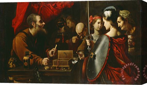 Pietro Paolini Achilles Among The Daughters of Lycomedes Stretched Canvas Print / Canvas Art