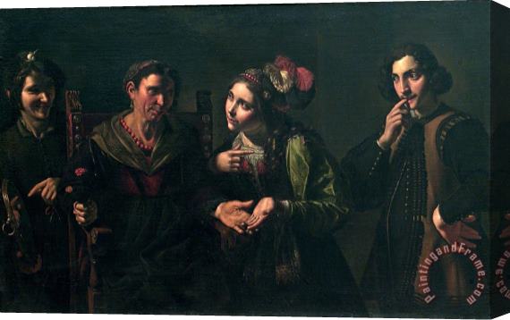 Pietro Paolini The Fortune Teller Stretched Canvas Painting / Canvas Art