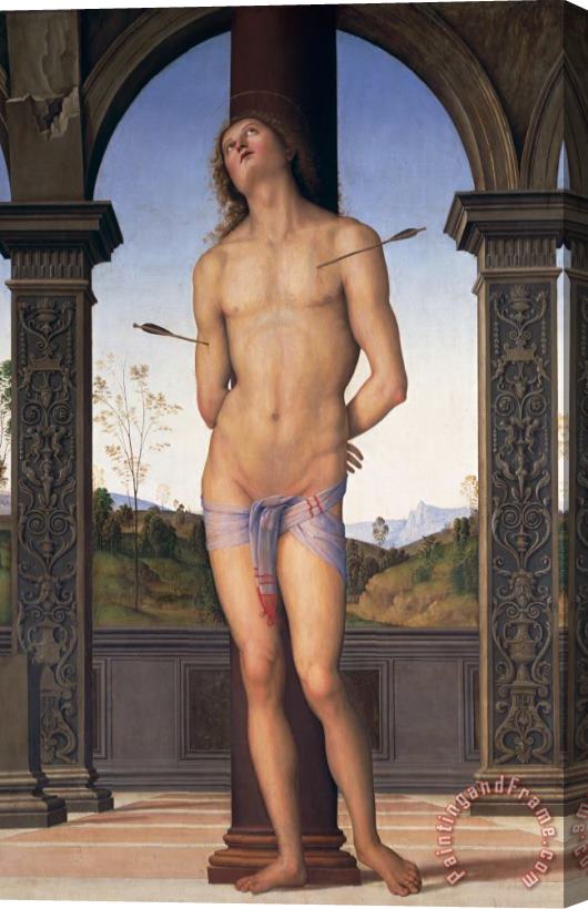 Pietro Perugino St Sebastian Stretched Canvas Painting / Canvas Art