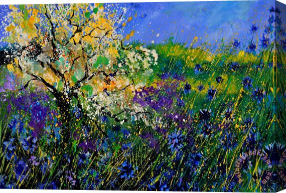 Pol Ledent Blue Cornflowers Stretched Canvas Print / Canvas Art