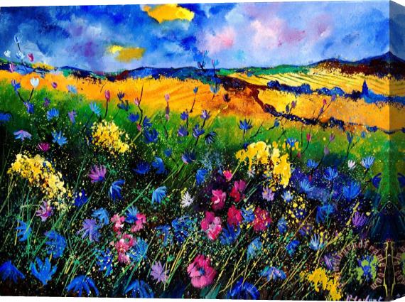 Pol Ledent Cornflowers 680808 Stretched Canvas Print / Canvas Art