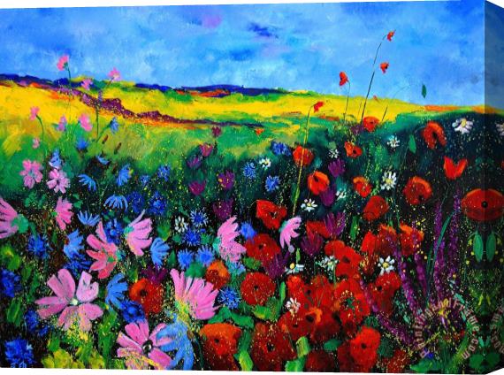 Pol Ledent Field flowers Stretched Canvas Painting / Canvas Art