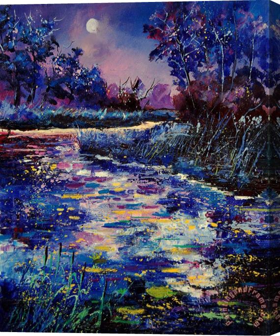 Pol Ledent Mysterious Blue Pond Stretched Canvas Print / Canvas Art