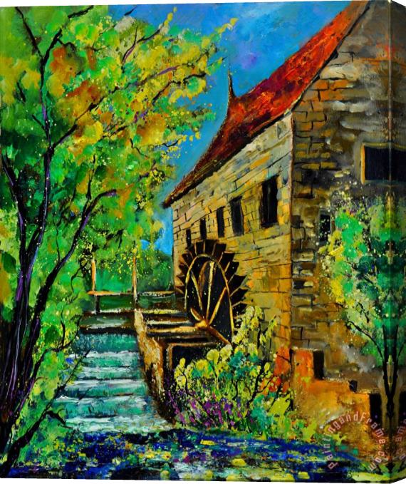 Pol Ledent Old Mill Stretched Canvas Painting / Canvas Art