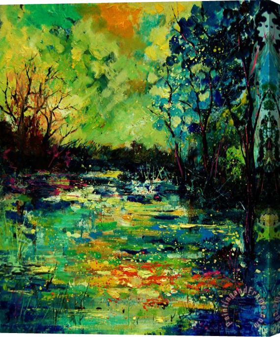Pol Ledent Pond 560120 Stretched Canvas Print / Canvas Art