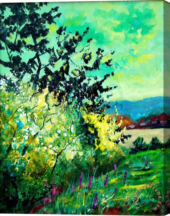 Pol Ledent spring in Ciergnon Stretched Canvas Print / Canvas Art