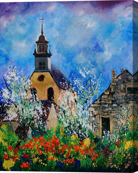 Pol Ledent Spring In Foy Notre Dame Dinant Stretched Canvas Print / Canvas Art