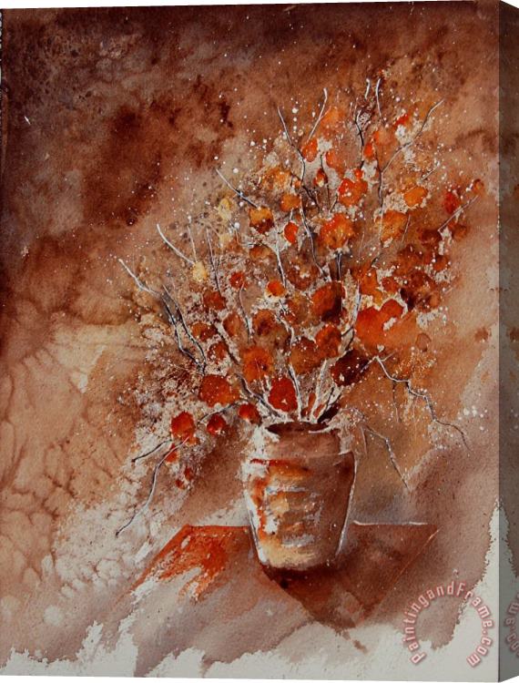 Pol Ledent Watercolor Autumn Bunch Stretched Canvas Painting / Canvas Art