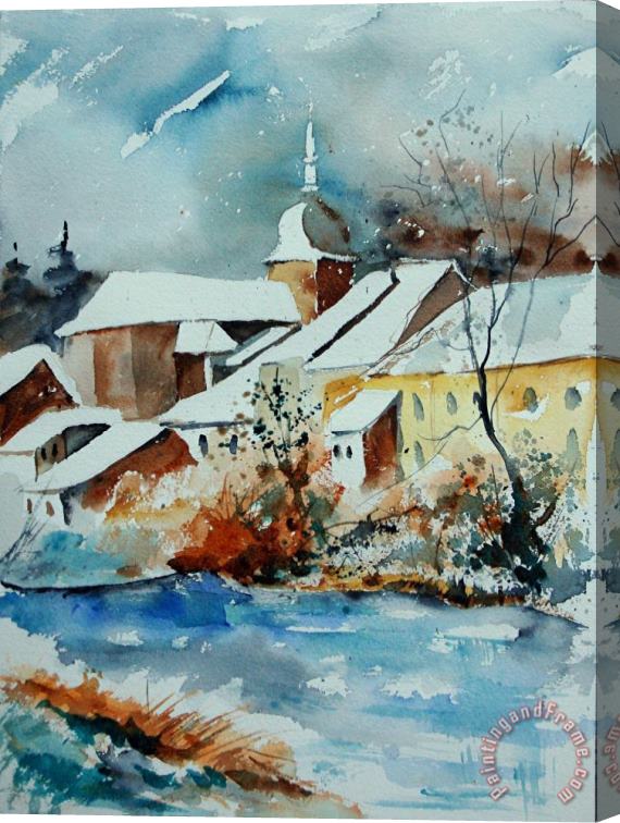 Pol Ledent Watercolor Chassepierre Stretched Canvas Painting / Canvas Art