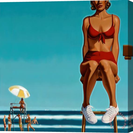 R. Kenton Nelson Beach Bar Stretched Canvas Painting / Canvas Art