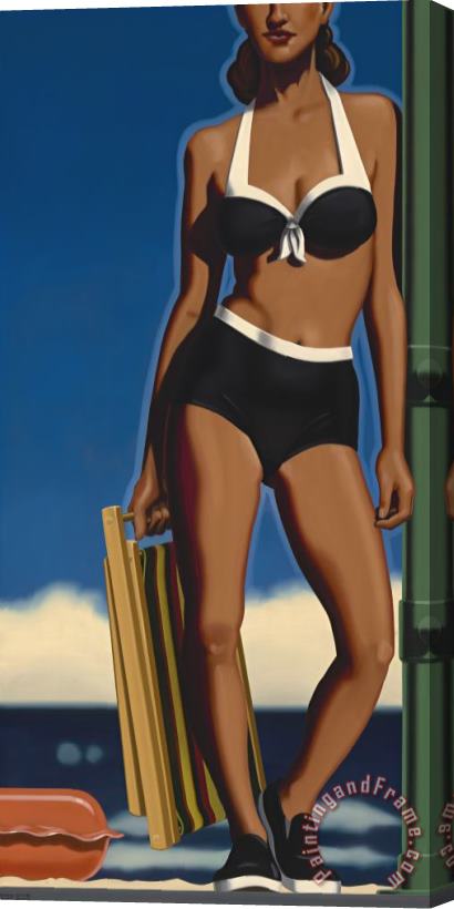 R. Kenton Nelson Portrait in Black And White #5, 2019 Stretched Canvas Painting / Canvas Art