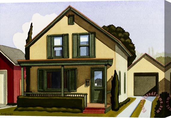 R. Kenton Nelson The Neighbor's House Stretched Canvas Print / Canvas Art