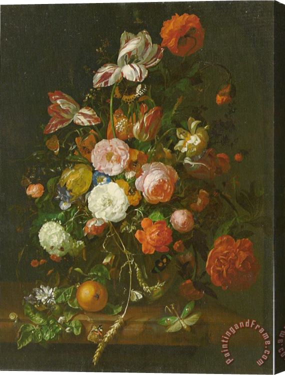Rachel Ruysch Bunch of Flowers Stretched Canvas Painting / Canvas Art