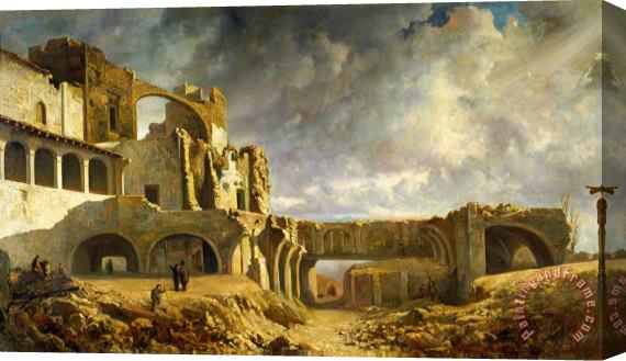 Ramon Marti Alsina Ruins of The Palace Stretched Canvas Print / Canvas Art